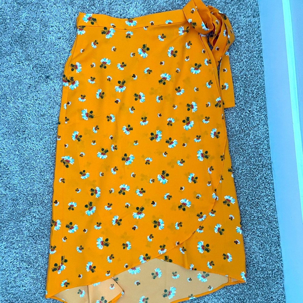 Loft high low midi wrap skirt - flower pattern